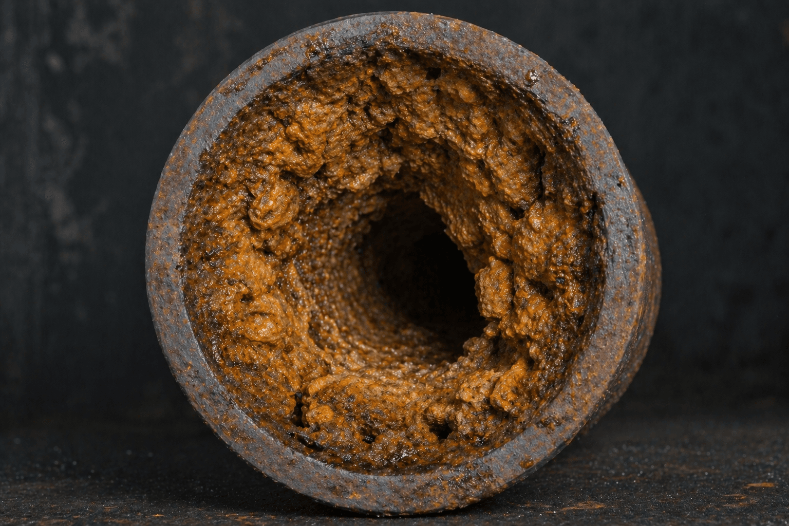 Corroded pipe interior of the kind that fails and floods O'ahu homes without warning — Alpha Omega Plumbing