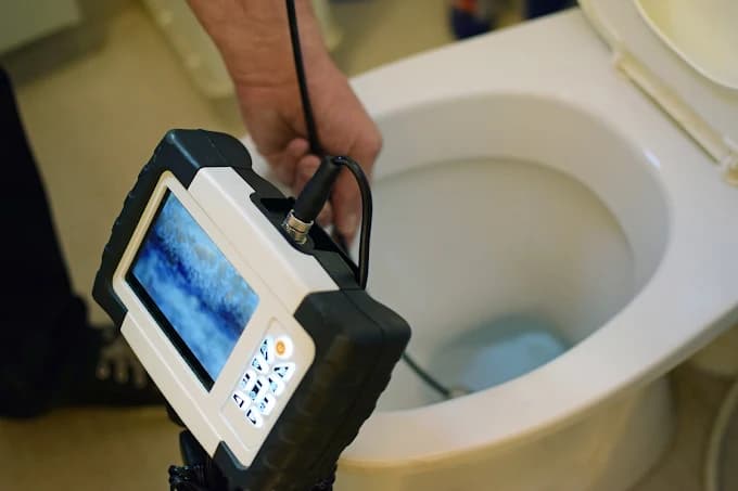 Push camera inspecting an underground waste line at an O'ahu property before a home sale — Alpha Omega Plumbing
