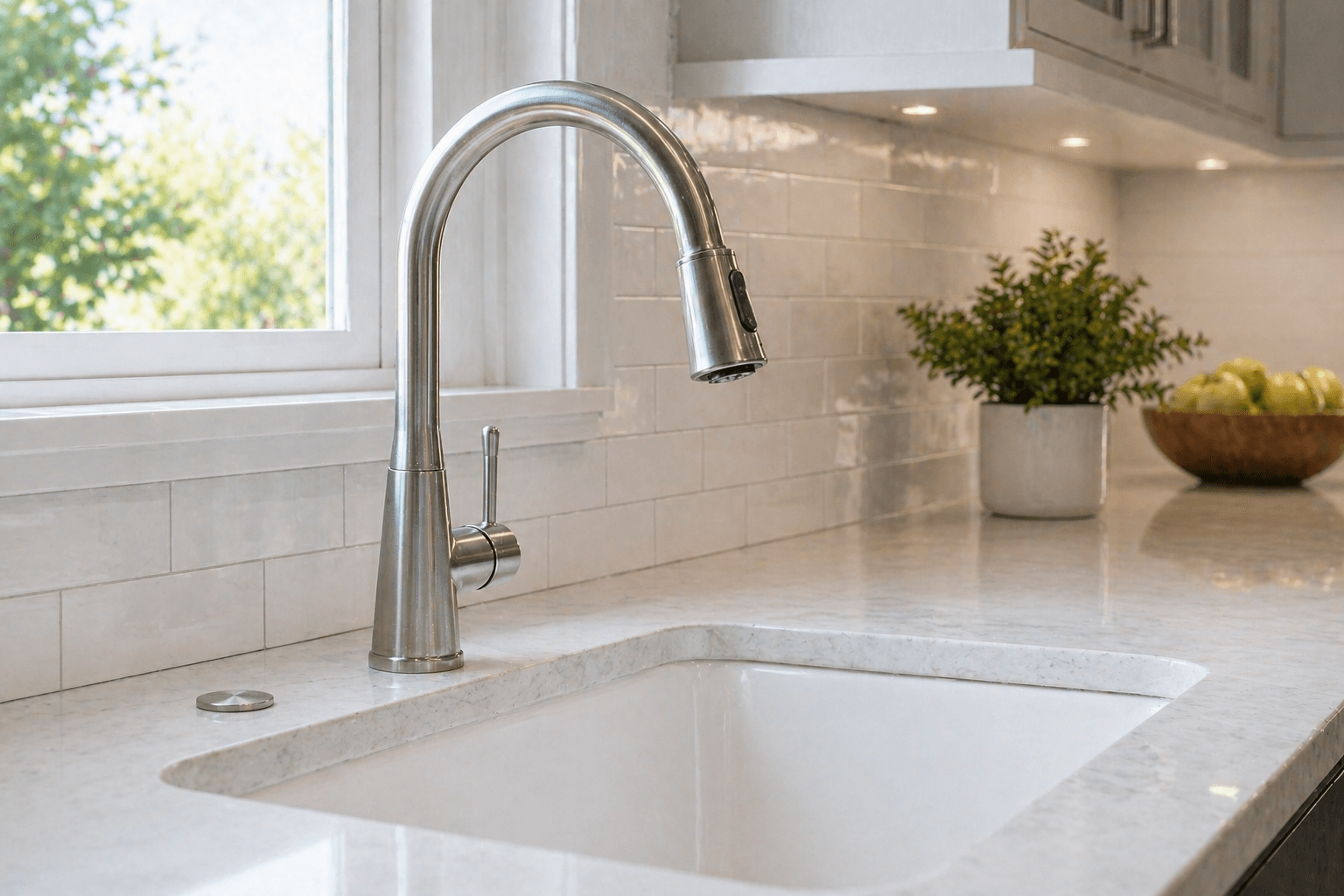 Plumber servicing a bathroom faucet and supply lines in a Honolulu home — Alpha Omega Plumbing